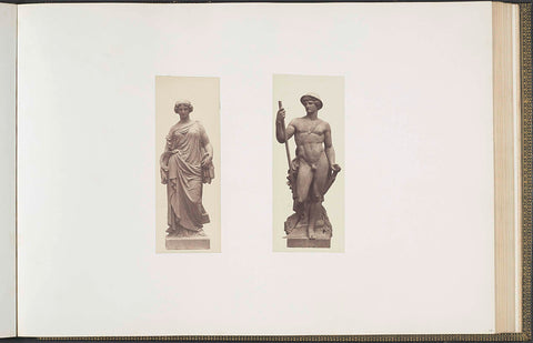 Plaster models for sculptures on the Palais du Louvre: left 