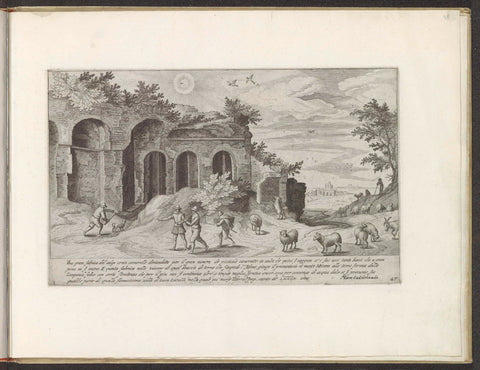 Ruins at Misenum, Aegidius Sadeler, 1624 - 1650 Canvas Print