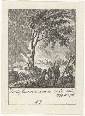 Flood of 1775 and 1776, anonymous, 1776 Canvas Print