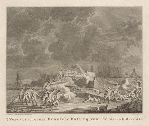 Conquest of a French battery near Willemstad, 1793, Cornelis Bogerts, 1793 Canvas Print