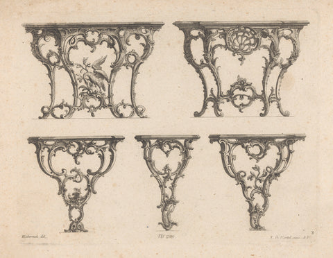 Tafels, anonymous, 1731 - 1775 Canvas Print