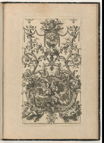 Panel with the element air, Daniël Marot (I), c. 1712 Canvas Print