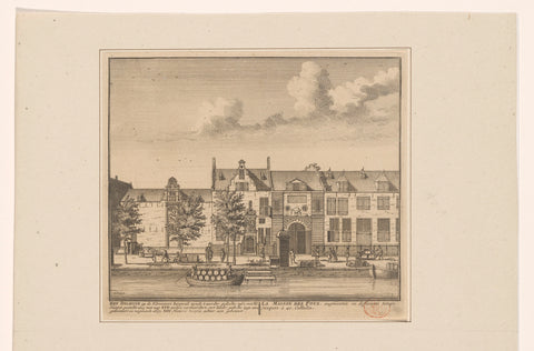 View of the Dolhuis in Amsterdam, Hendrik de Leth (possibly), 1726 - 1766 Canvas Print