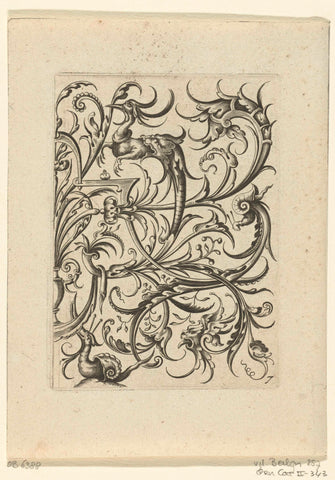 Panel with leaf vines and two snails, Nicasius Rousseel, 1684 Canvas Print