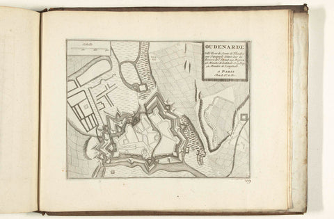 Map of Oudenaarde, 1726, anonymous, 1726 Canvas Print