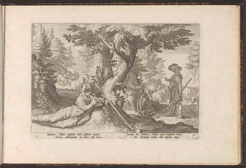 Mercury and Battus, Hendrick Goltzius (workshop of), 1728 Canvas Print