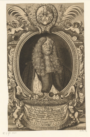 Portret van Sebastian Hildebrand von Metzsch, Christian Romstet, 1665 - 1721 Canvas Print