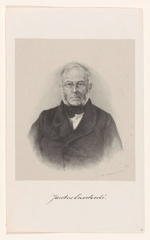 Portrait of Jacobus Enschedé, anonymous, 1867 Canvas Print