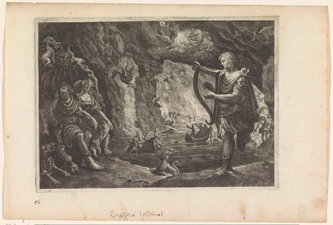 Orpheus in the underworld, Magdalena van de Passe (possibly), c. 1636 - 1670 Canvas Print