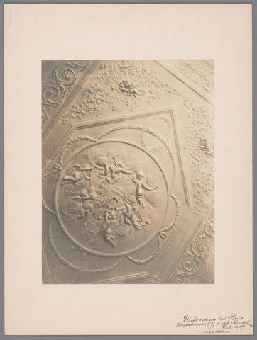 Plafond van Breestraat 177 te Leiden, anonymous (Monumentenzorg) (attributed to), 1907 Canvas Print