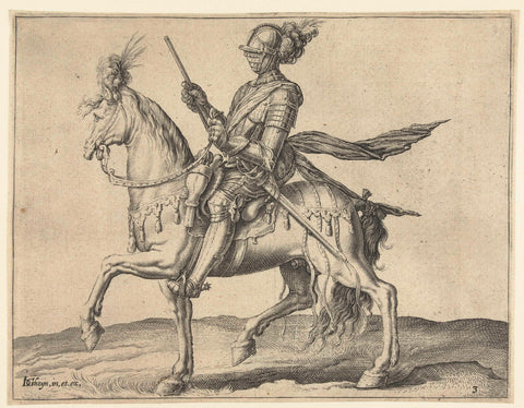 Captain of the Cavalry (Chateur), Jacob de Gheyn (II) (workshop of), 1599 Canvas Print