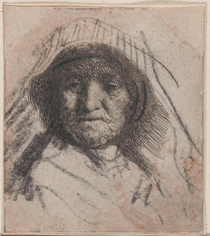 Rembrandt's Mother, Rembrandt van Rijn, 1628 Canvas Print