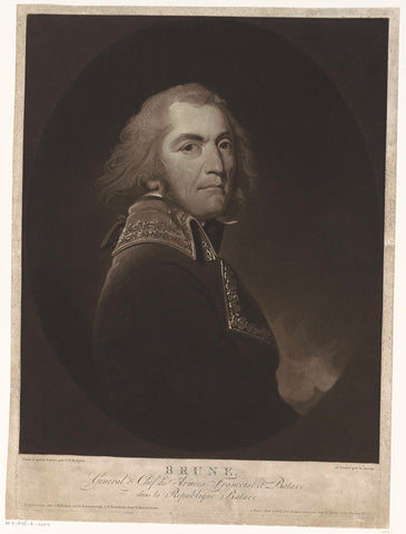 Portrait of Guillaume-Marie-Anne Brune, Charles Howard Hodges, 1788 - 1817 Canvas Print