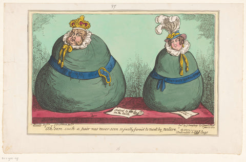 Cartoon on King George IV and Queen Caroline, 1820, George Cruikshank, 1820 Canvas Print