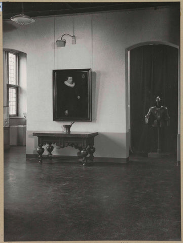 Corner of a KOG room with painting, a harness, a table and two passageways, 1954 Canvas Print