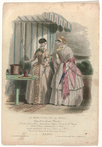 Le Moniteur de la Mode, 1846, No. 118 : Toilettes de la Maison (...), Jean-Baptiste Réville, 1846 Canvas Print