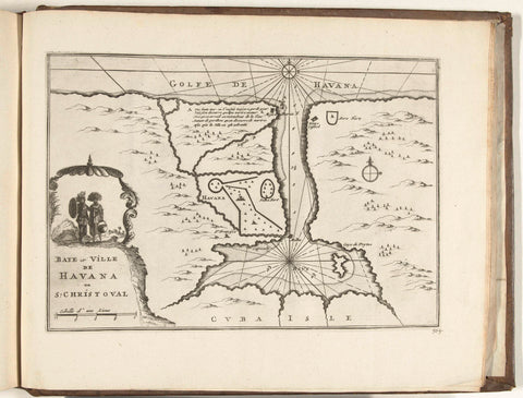 Map of Havana and the bay on Cuba, 1726, anonymous, 1726 Canvas Print