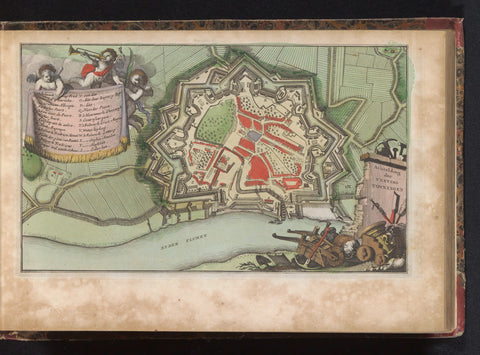 Map of the fortified town of Tönning, anonymous, 1735 Canvas Print