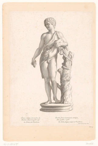 Antique statue of Bacchus, Etienne Baudet, 1679 Canvas Print