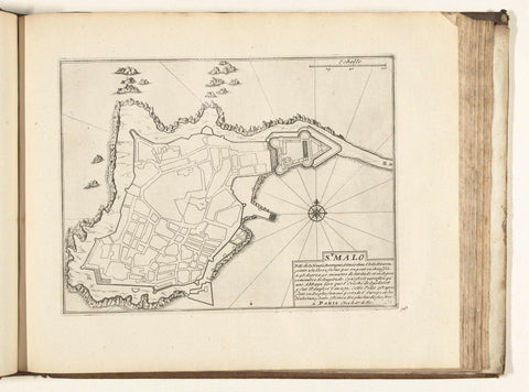 Map of Saint-Malo, 1726, anonymous, 1726 Canvas Print