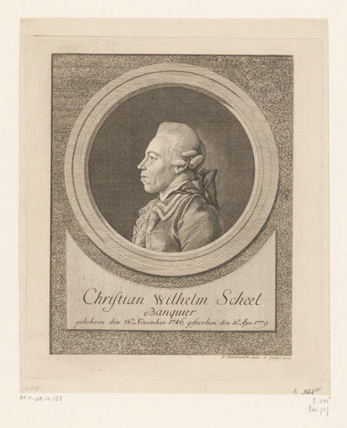 Portret van Christian Wilhelm Scheel, Daniel Nikolaus Chodowiecki, 1779 Canvas Print