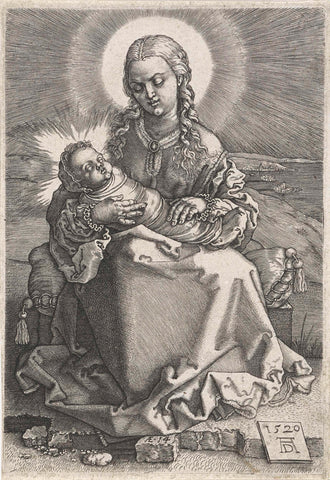 Maria met het Christuskind op schoot, Johannes Wierix (attributed to), 1563 Canvas Print