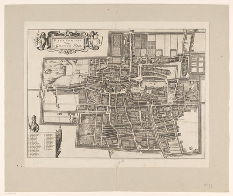 Map of The Hague, anonymous, 1657 - 1690 Canvas Print