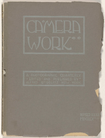 Camera Work. A photographic Quarterly. Edited and published by Alfred Stieglitz New York, T. & R. Annan & Sons, W.C. Rogers & Co., 1910 Canvas Print