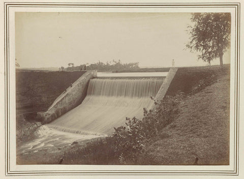 Dam and waterfall, Kassian Céphas, 1886 Canvas Print