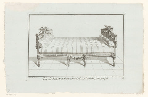 Bed, anonymous, 1745 - 1775 Canvas Print