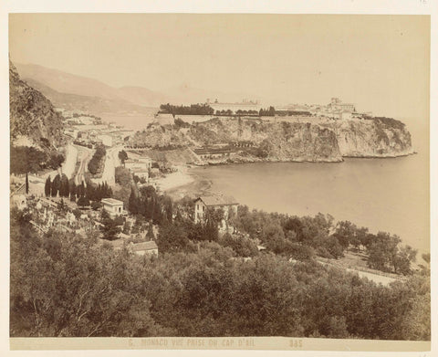 View of Cap d'ail and the sea, Henry Pauw van Wieldrecht (possibly), c. 1886 - c. 1896 Canvas Print