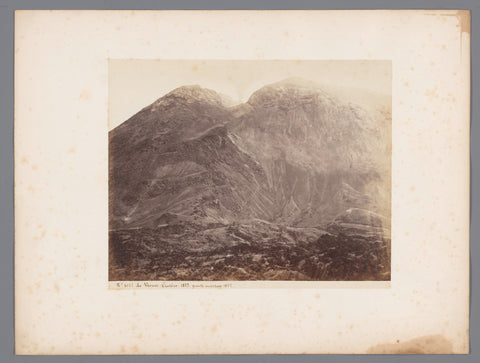 View of the crater of Mount Vesuvius after the rupture of 1872, Italy, Giorgio Sommer (attributed to), 1873 Canvas Print