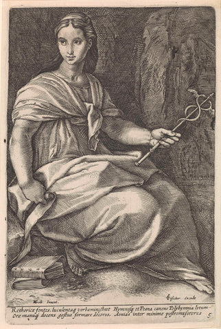 Polyhymnia, anonymous, 1601 - 1652 Canvas Print