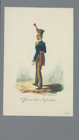 Officier der Infanterie, Albertus Verhoesen (attributed to), 1835 - 1850 Canvas Print