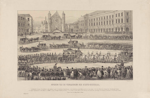 Opening of the States General, 1864, Hendrik Wilhelmus Last, 1864 Canvas Print