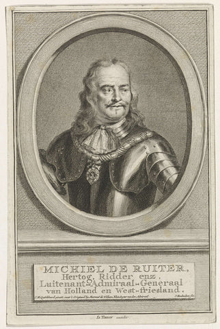 Portrait of Michiel Adriaansz. de Ruyter, Jacob Houbraken, 1760 Canvas Print