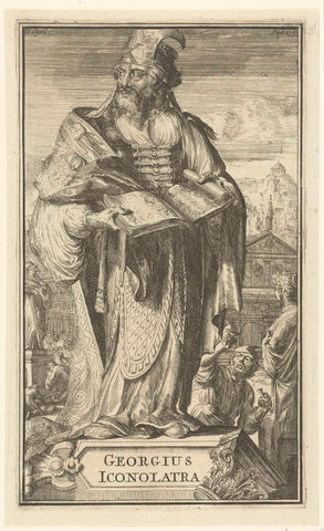 Portrait of Georgius Iconolatra, Romeyn de Hooghe, 1701 Canvas Print