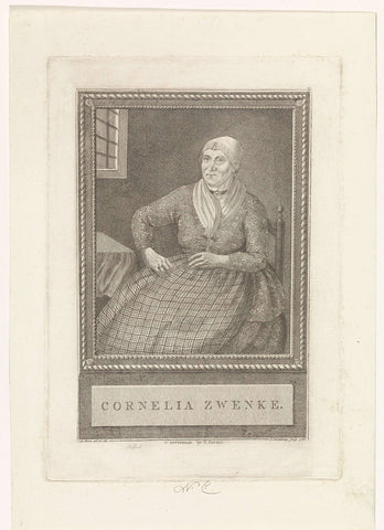 Portrait of Cornelia Toppen, 1786, Joannes Hulstkamp, 1786 Canvas Print