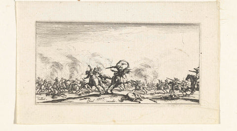 Cavalry Battle with Pistols, Jacques Callot, 1632 - 1633 Canvas Print