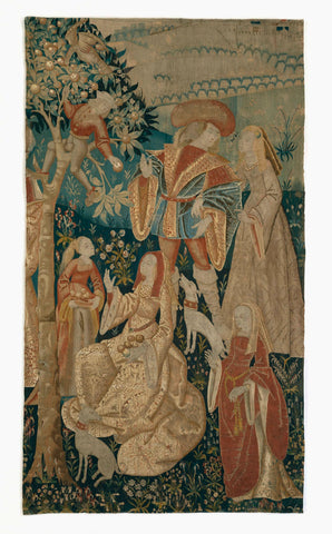 De sinaasappelpluk (fragment), anonymous, c. 1500 - c. 1525 Canvas Print