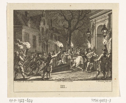 Funeral of Daniël Raap in Amsterdam in 1754, Cornelis Brouwer, 1786 Canvas Print