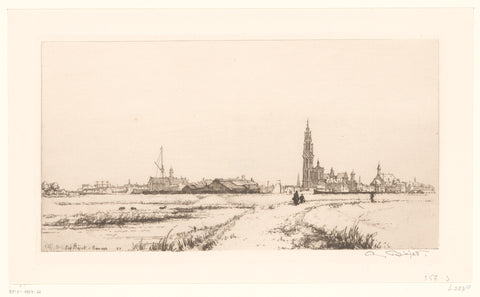 View of Antwerp from the dike, Eugène Bejot, 1923 Canvas Print