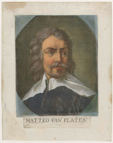 Portrait of artist Matteo of Platen, Carlo Lasinio, 1789 Canvas Print