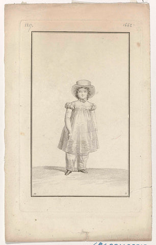 Journal des Dames et des Modes, Costume Parisien, 15 July 1817, (1662), Pierre Charles Baquoy, 1817 Canvas Print