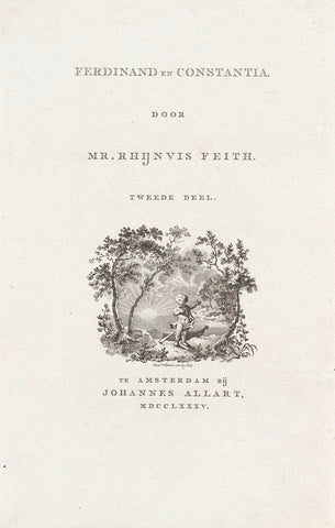 Title page for: Rhijnvis Feith 'Ferdinand en Constantia, dl. 2', 1785, Reinier Vinkeles (I), 1785 Canvas Print