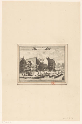 View of the Nieuwe Waalse Kerk (1685-1808) in Amsterdam, anonymous, 1693 - 1694 Canvas Print