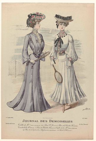 Journal des Demoiselles, 1 July 1903, No. 5307 : Toilette de Mmes Forcillon Soeurs (...), anonymous, 1903 Canvas Print