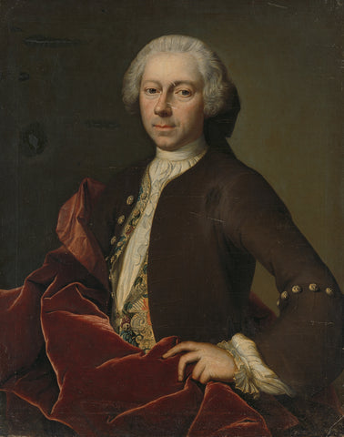 Portrait of Pieter Parker, Alderman, Burgomaster and Councilor of Goes, B. Monmorency, 1742 Canvas Print