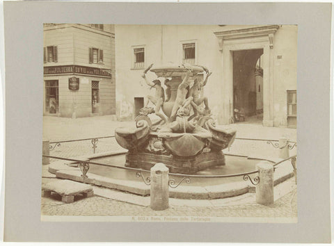 Turtle Fountain in Rome, anonymous, c. 1880 - c. 1904 Canvas Print