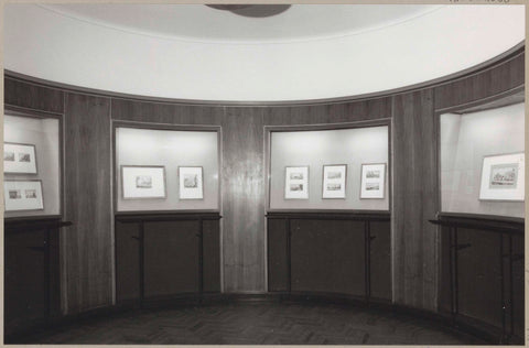 Room 207 with prints in display cases, c. 1993 - c. 1994 Canvas Print